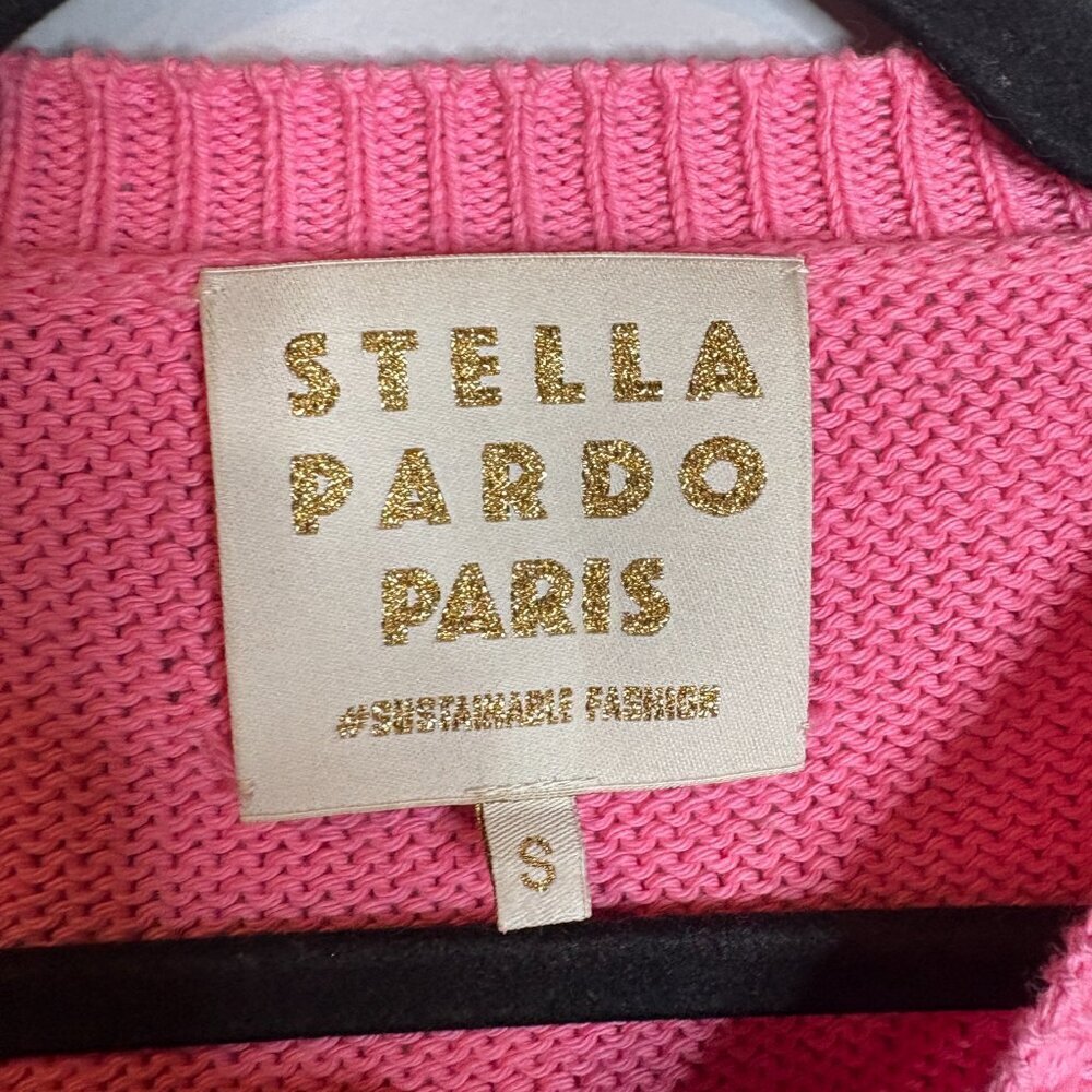 Stella Pardo Paris Pink Crochet-Sleeved Sweater - Picture 5 of 7